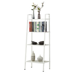 Bookshelf 4 Tier Ladder Shelf Unit Bookcase White