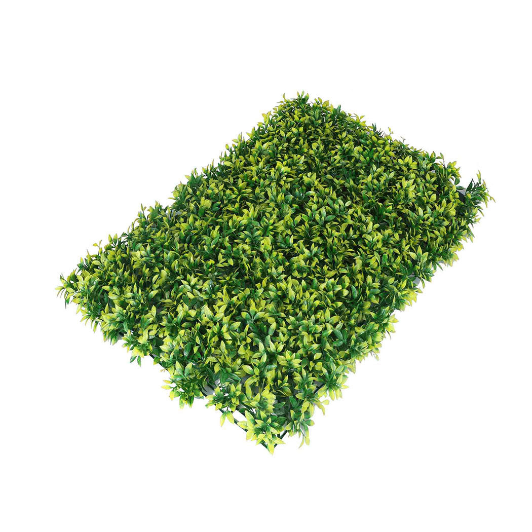 Artificial Boxwood Hedge Fence Green And Yellow