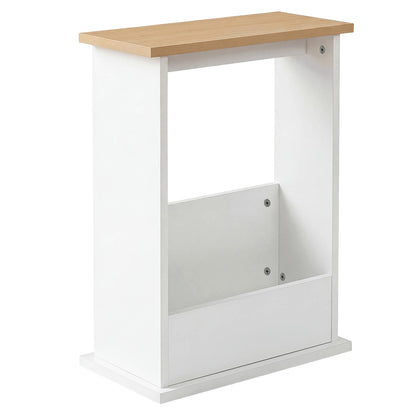 Levede Slim Side Table Magazine Rack Narrow Sofa End Table Storage Living Room