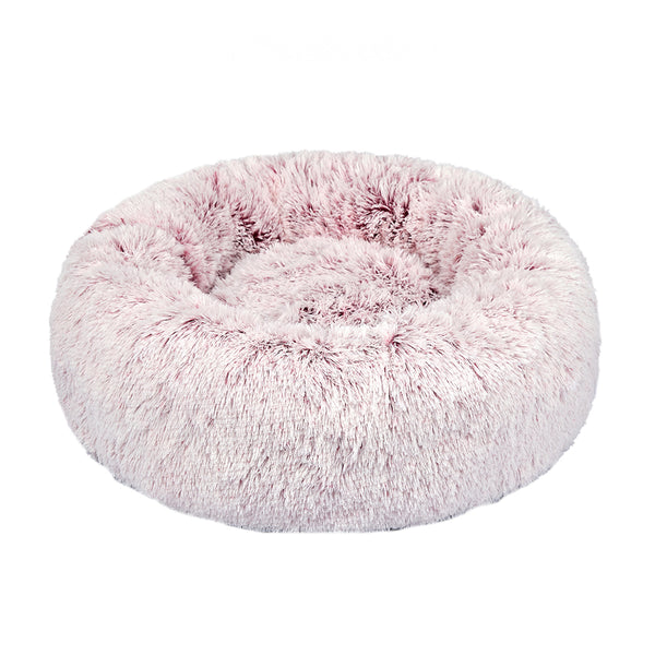  Pet Bed Cat Dog Donut Nest Calming L - Pink Large