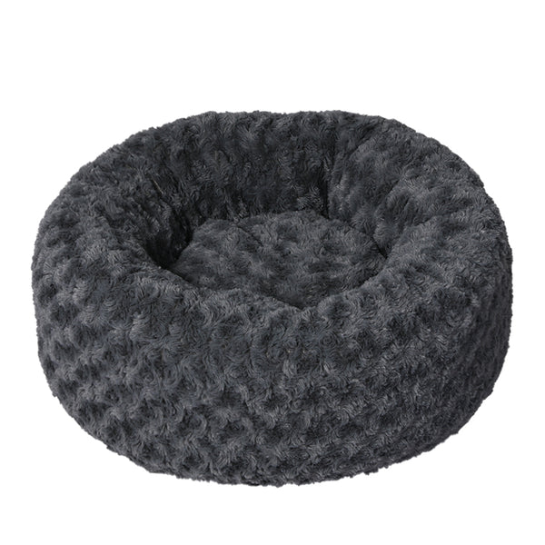  Calming Dog Bed Warm Soft Plush S Dark Grey Small