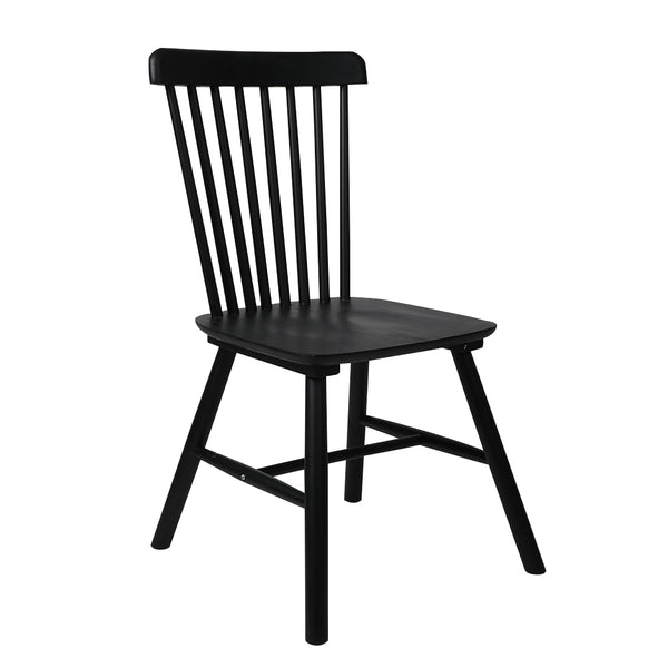  2x Dining Chairs Kitchen Winsor Black