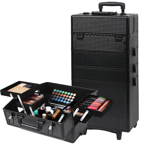  Professional Makeup Case Organizer Box Black