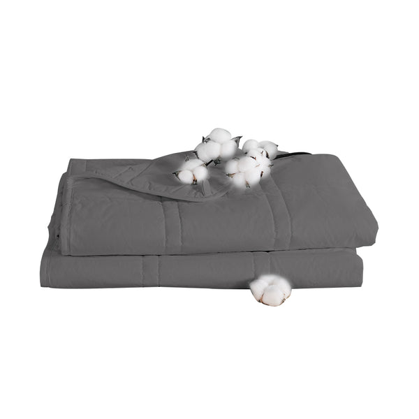  Weighted Blanket Cotton Heavy Grey Single