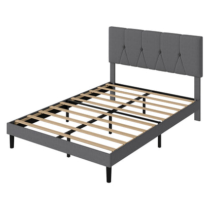 Double Bed Frame Upholstered Platform 193.5x140x103cm