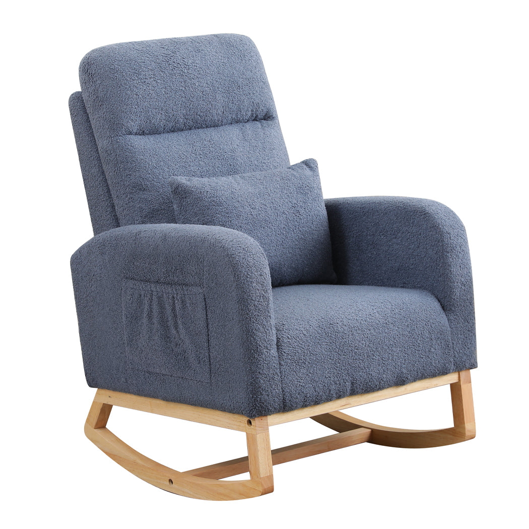 Premium Rocking Chair Ottoman Footrest With Side Pocket  Adjustable