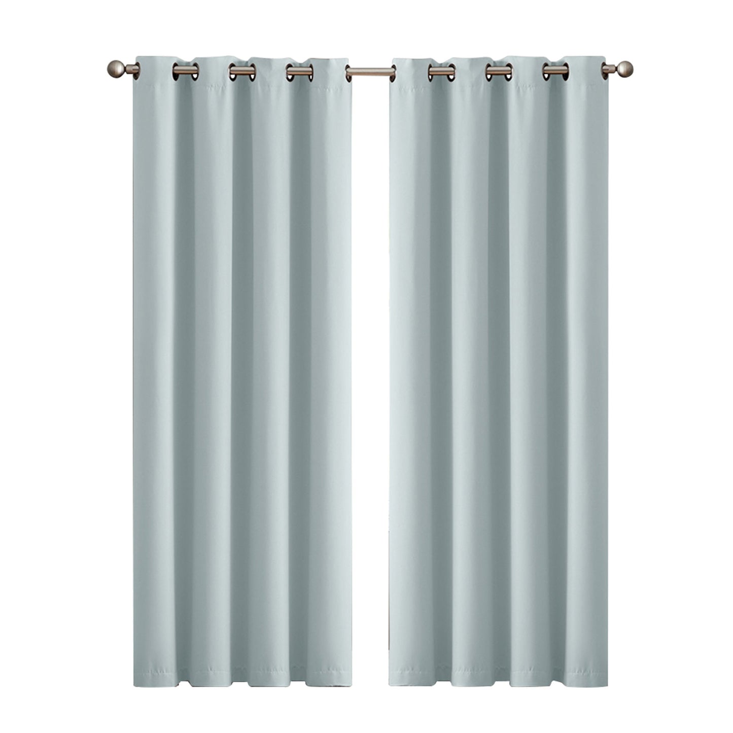 2x Blockout  Green Curtains Panels 3 Layers