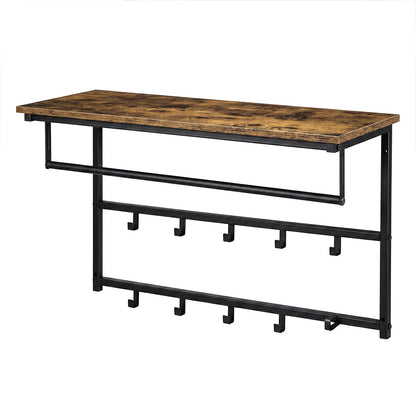 Wall Shelf Coat Rack 16x16cm