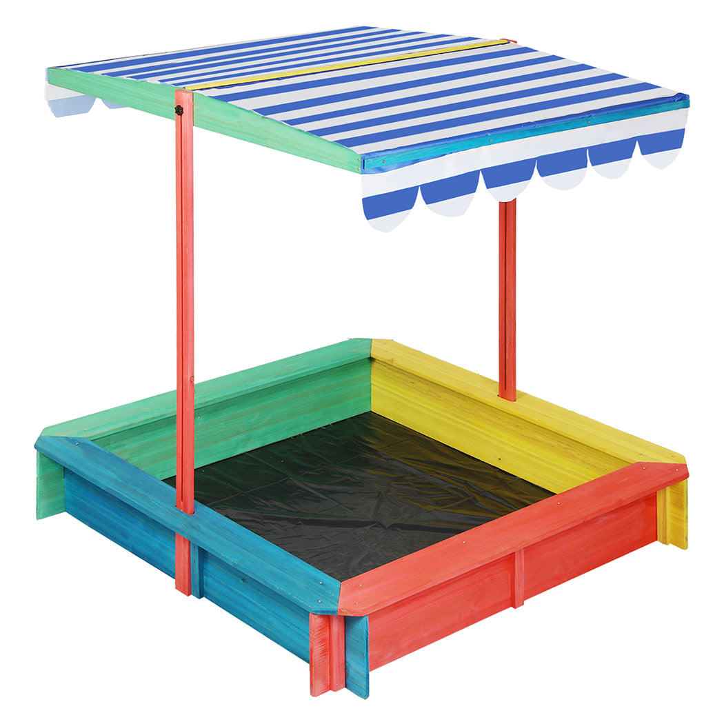 Wooden Sandbox 120cm Natural 120x120cm