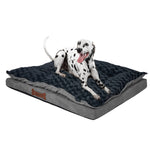 Dog Calming Bed Sleeping Kennel Soft Plush Comfy Memory Foam Mattress Dark Grey