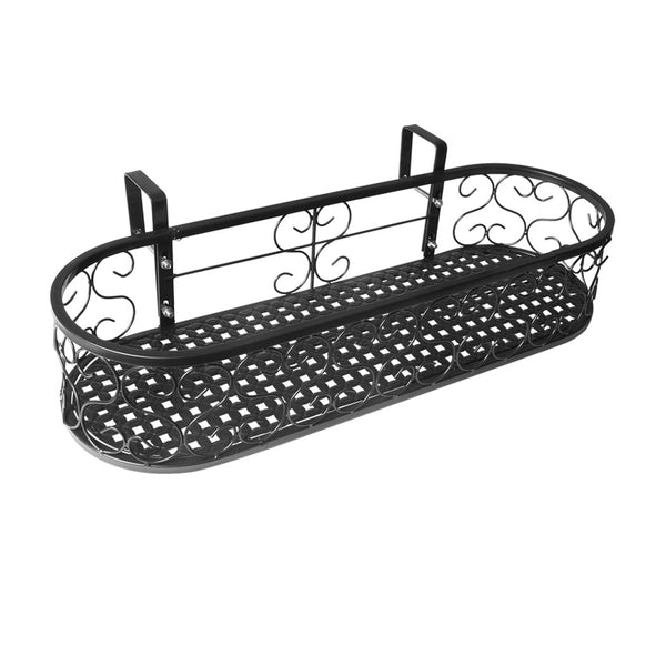  Plant Stand Outdoor Indoor Home Black Oval