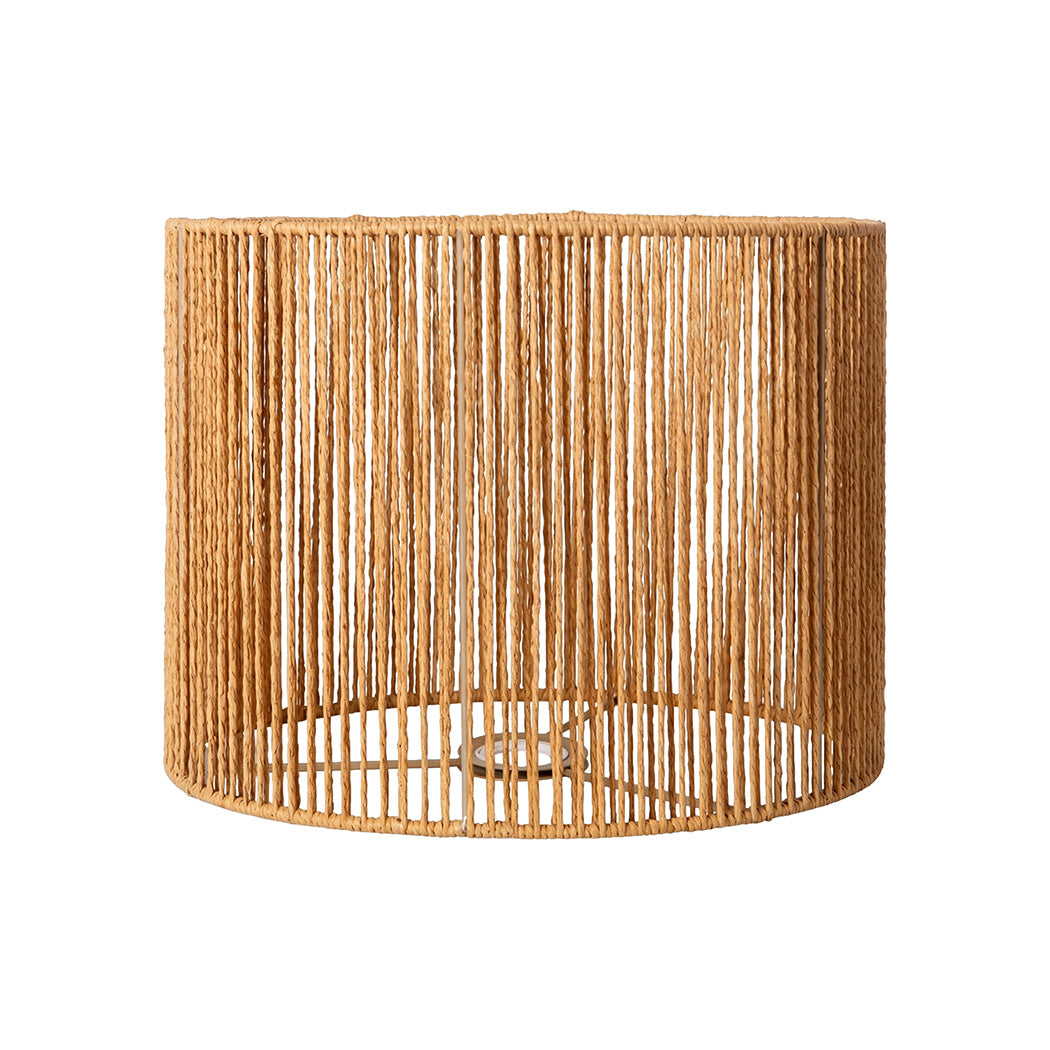 Boho Woven Lamp Shade Yellow 32.5x32.5x24.5cm