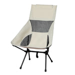 Elegant Camping Chair Folding Outdoor Large Beige  Foldable Function