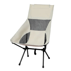 Elegant Camping Chair Folding Outdoor Large Beige  Foldable Function