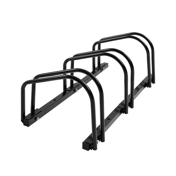  3 Bike Floor Parking Rack Bikes Stand