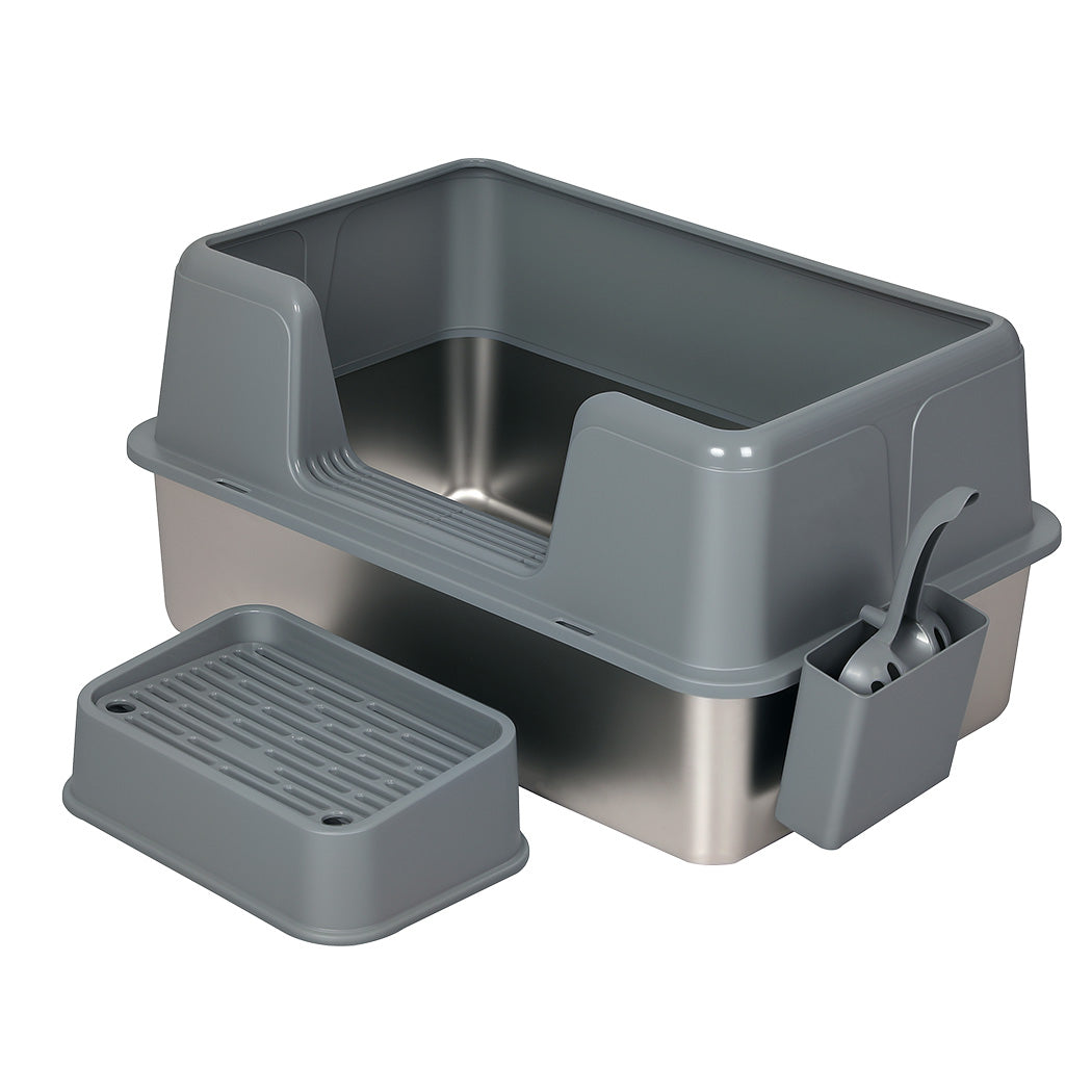 Stainless Steel Cat Litter Box Large 60x40x31.5cm