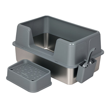 Stainless Steel Cat Litter Box Large 60x40x31.5cm