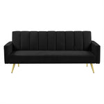 Modern Sofa Bed Convertible Velvet Lounge Recliner Couch Sleeper 3