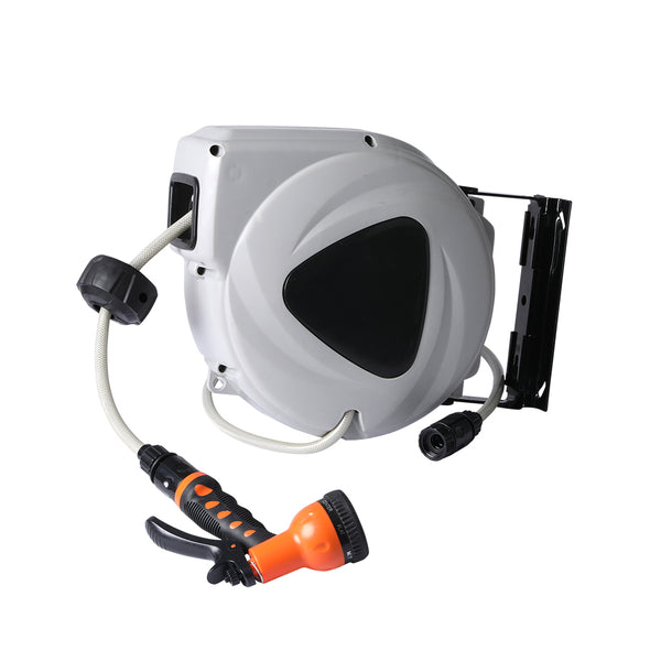  Hose Reel Retractable Garden Spray Gun 10M