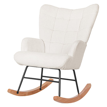 Functional Fleece Rocking Chair  Adjustable Height Classic Durable