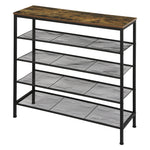 Functional 5-Tier Shoe Rack Storage Cabinet 100cm Wide  Comfortable