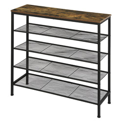 Functional 5-Tier Shoe Rack Storage Cabinet 100cm Wide  Comfortable