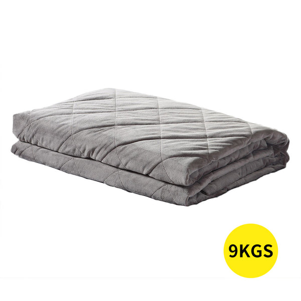  9KG Anti Anxiety Weighted Blanket Grey 9KGS