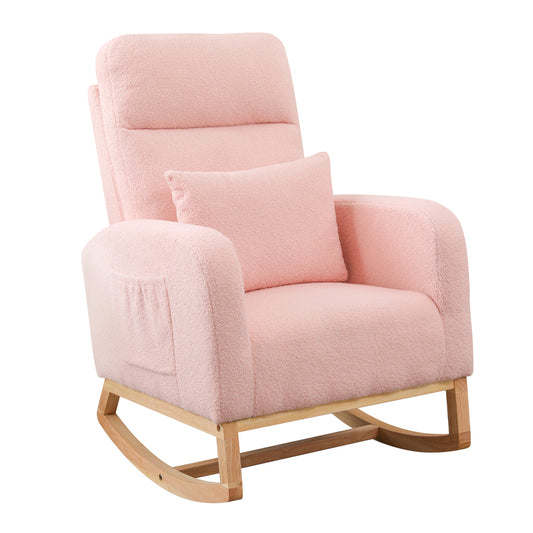 Luxury Rocking Chair Ottoman Footrest With Side Pocket  Comfortable