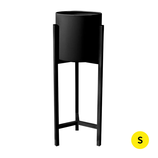  Plant Stand Garden Planter Metal Black Small