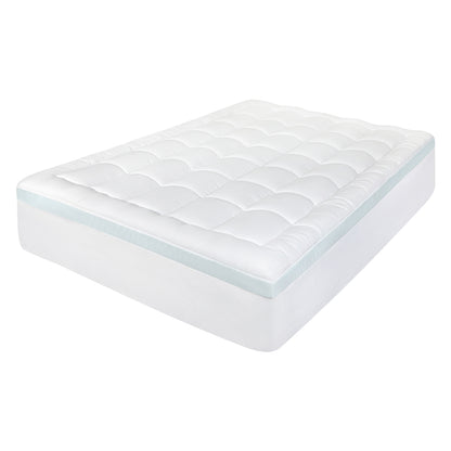 Gel Memory Foam Mattress Topper Double Size 137x190x8cm