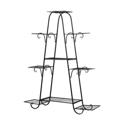 Outdoor Indoor Metal Plant Stand Black