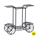 2x Plant Stand Outdoor Indoor Gold