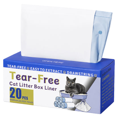 Cat Litter Bags Drawstring White 64x40cm