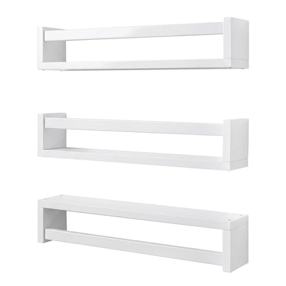 Kids Floating Wall Shelves Pine Wood 3 Pack | HomeAndLiving - 2