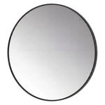 60cm Round Wall Mirror Black Frame Bathroom | HomeAndLiving