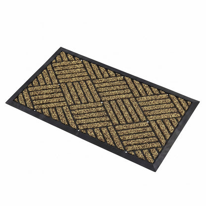 Front Door Mat Heavy Duty Brown 43x73cm