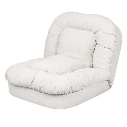 Cozy Convertible Lounge Floor Sofa Bed  Wood Finish Classic