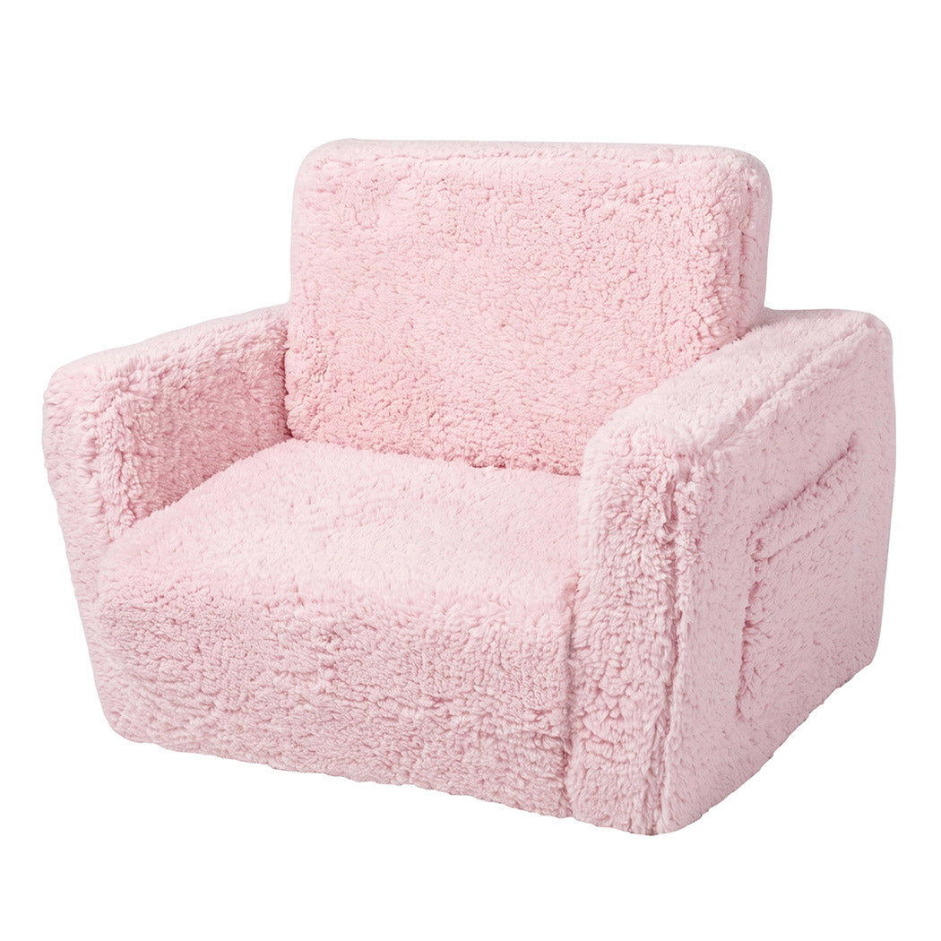 Kids Sofa Bed Pink 59.5x43.2x43.2cm
