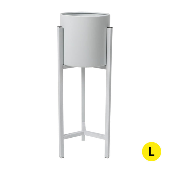  Plant Stand Garden Planter Metal White Large