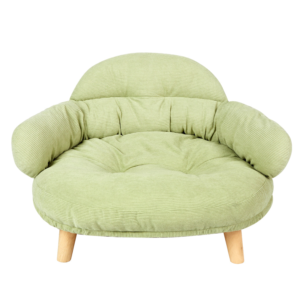 Pet Sofa Green Fabric 70x56x42cm