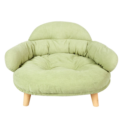 Pet Sofa Green Fabric 70x56x42cm