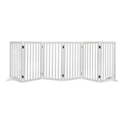 Pet Gate White 6 Panels 139x80x1.8cm