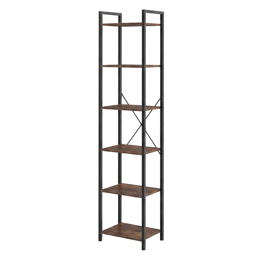 Levede 6 Tier Bookshelf Tall Bookcase Storage Shelf Display Rack Living Room