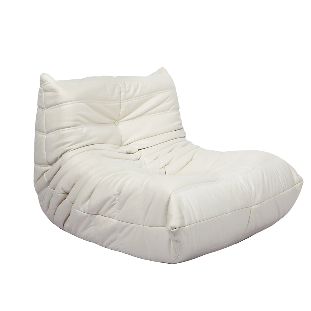 Stylish Floor Chair Caterpillar Sofa Beige  Comfortable Design