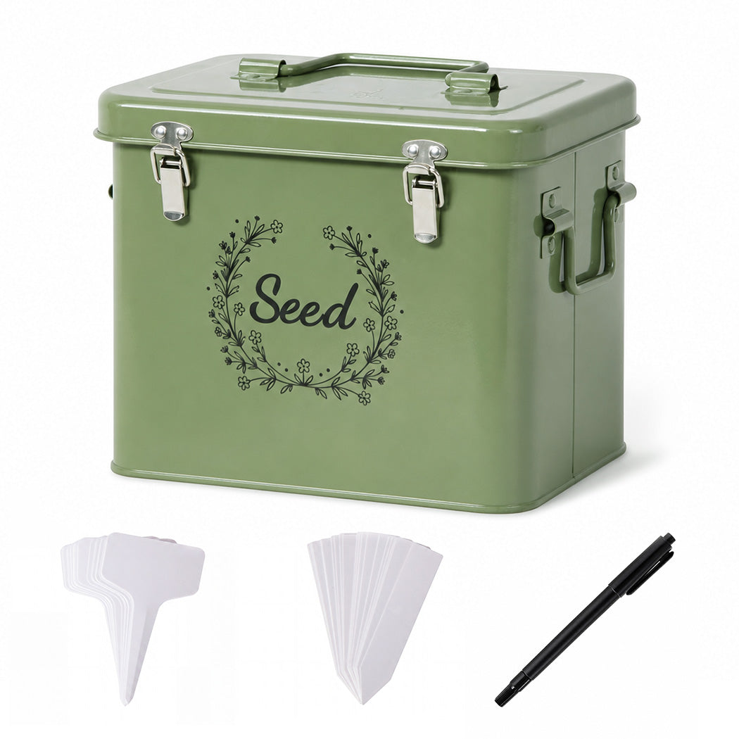 Seed Storage Box With Compartments 12x8cm