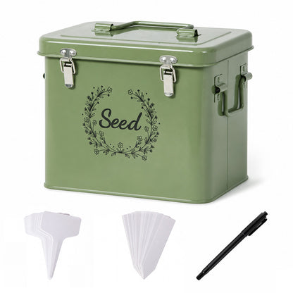 Seed Storage Box With Compartments 12x8cm