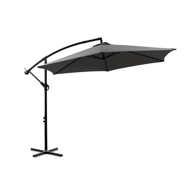  3M Outdoor Umbrella Cantilever Grey Without Base