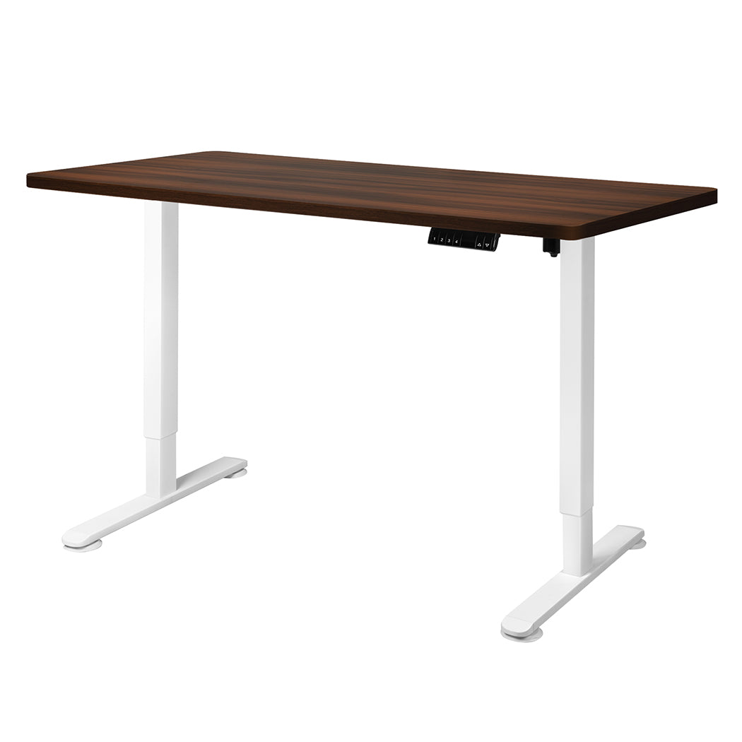 Compact Motorised Standing Desk Adjustable 140cm Walnut 1000x 1MM