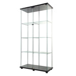 Cozy 164cm Glass Display Cabinet 2 Doors  Wood Finish Classic