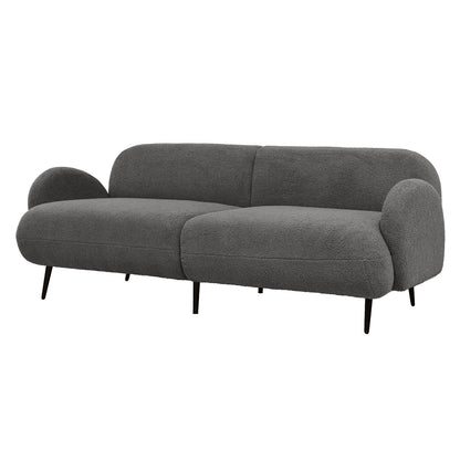Modern Cloud Sofa 3 Seater Sherpa Fleece Beige  Space-Saving Design